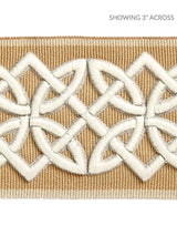 Scalamandre Celtic Embroidered Tape Camel Trim