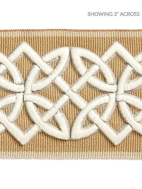 Scalamandre Celtic Embroidered Tape Camel Trim