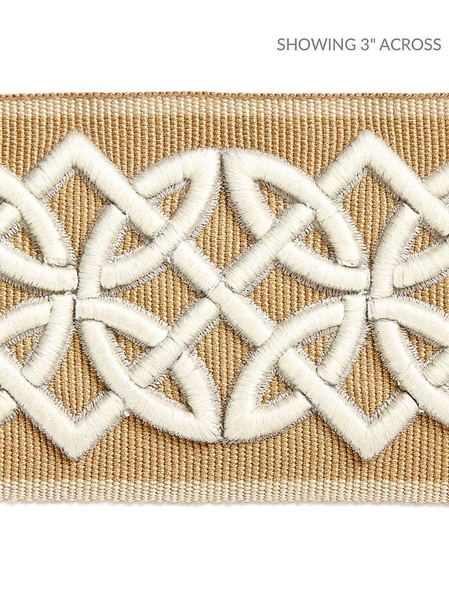 Scalamandre Celtic Embroidered Tape Camel Trim