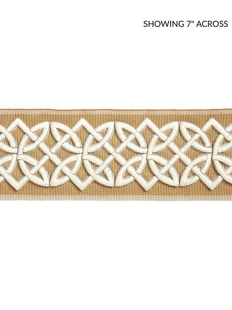 Scalamandre Celtic Embroidered Tape Camel Trim