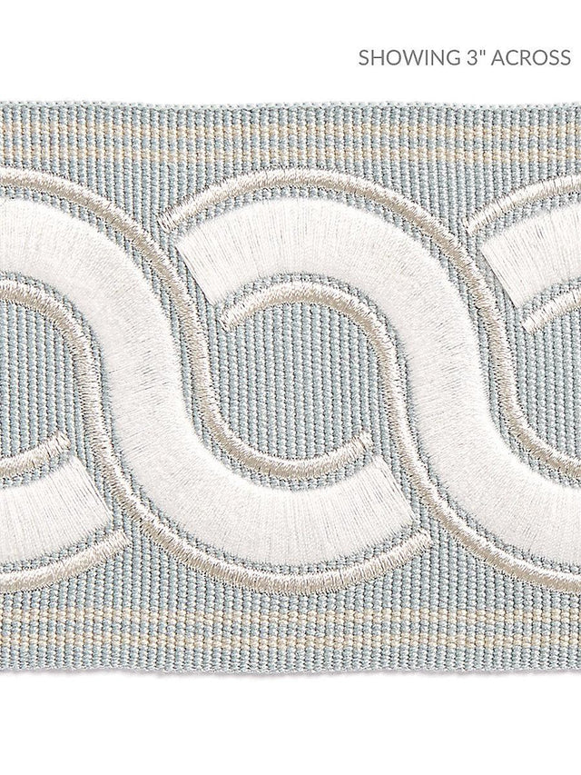 Scalamandre Guilloche Embroidered Tape Mineral Trim