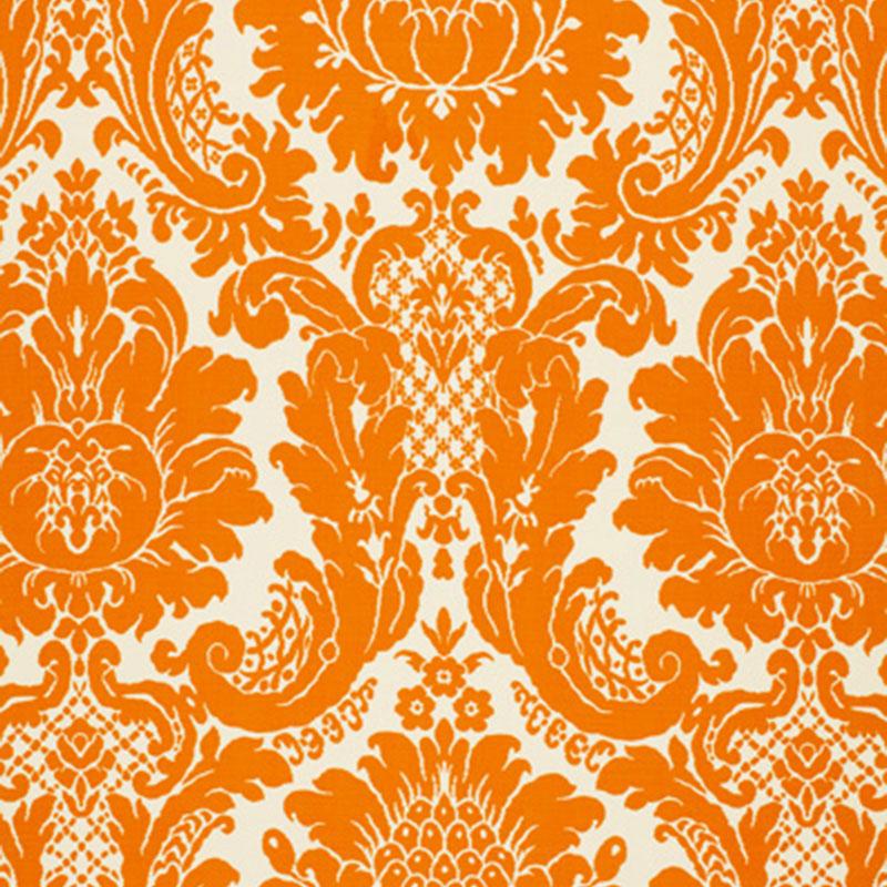 Schumacher Harmon Manor Ii Tangerine Fabric