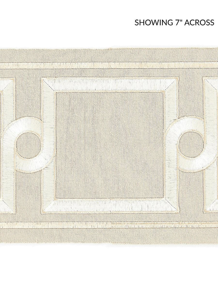 Scalamandre SQUARE LINK EMBROIDERED TAPE SAND Trim