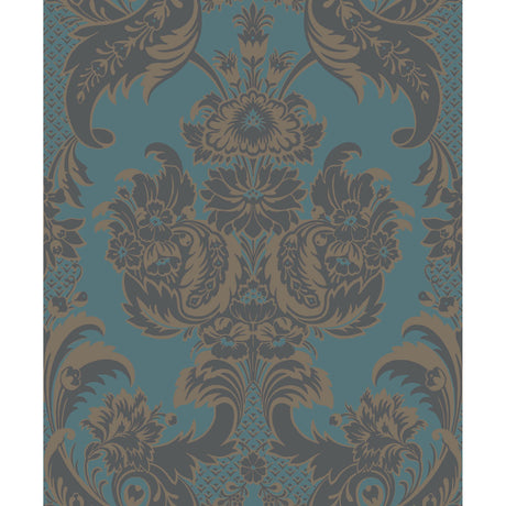 Cole & Son WYNDHAM TEAL AND CHARCOAL Wallpaper