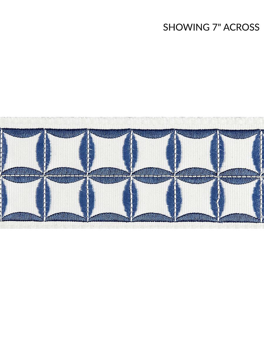Scalamandre Fiori Embroidered Tape Delft Trim