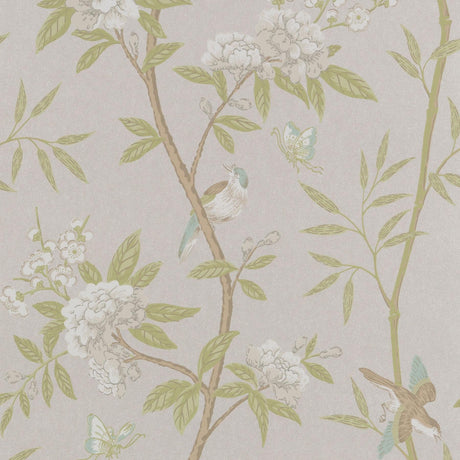 G P & J Baker PEONY & BLOSSOM IVORY/WILLOW Wallpaper