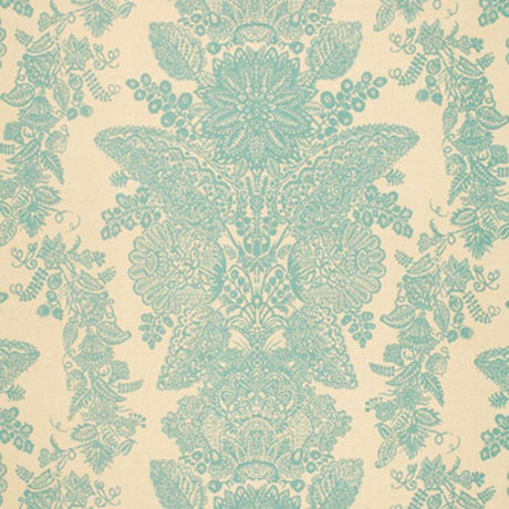 Schumacher Lace Aqua Fabric