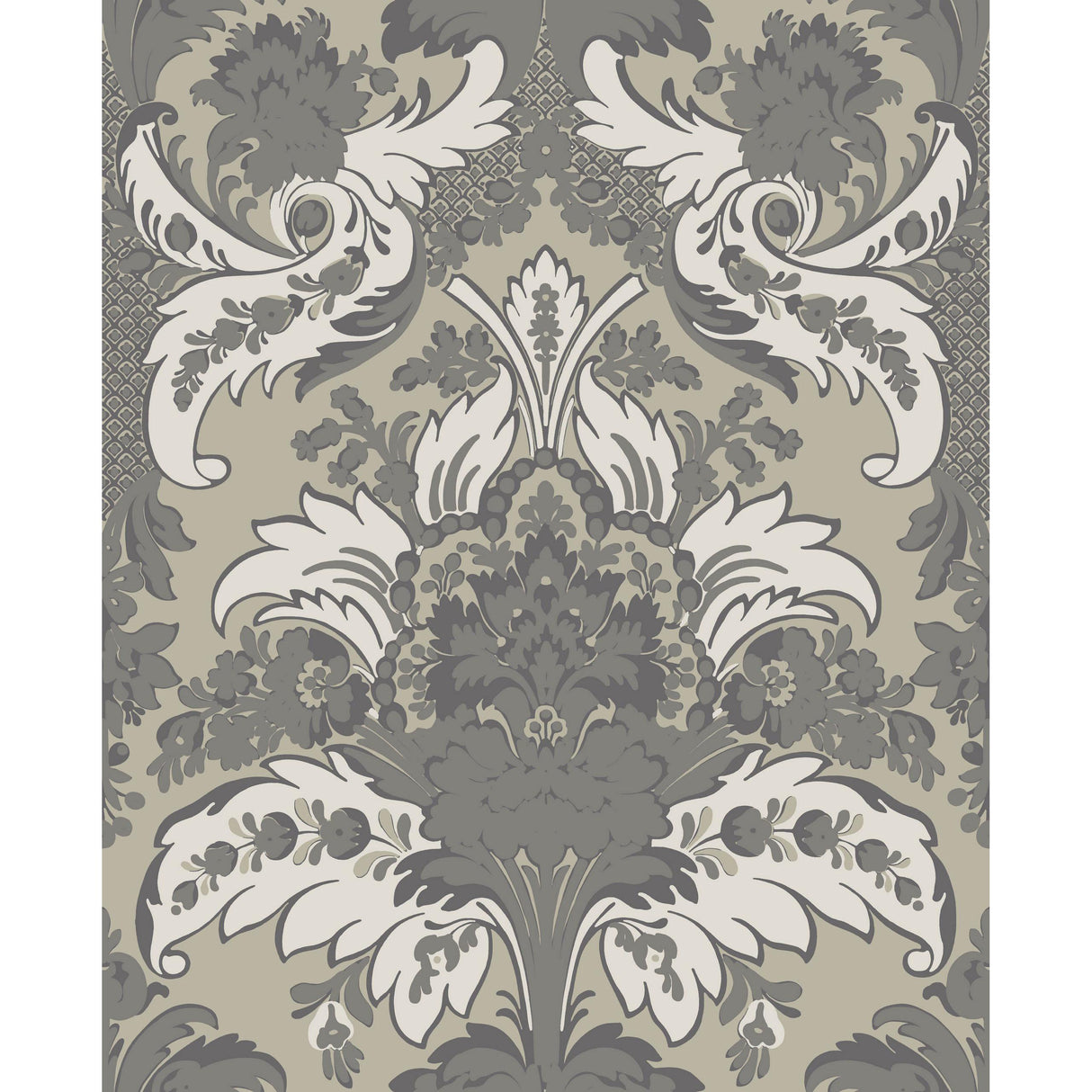 Cole & Son ALDWYCH SILVER AND WHITE Wallpaper