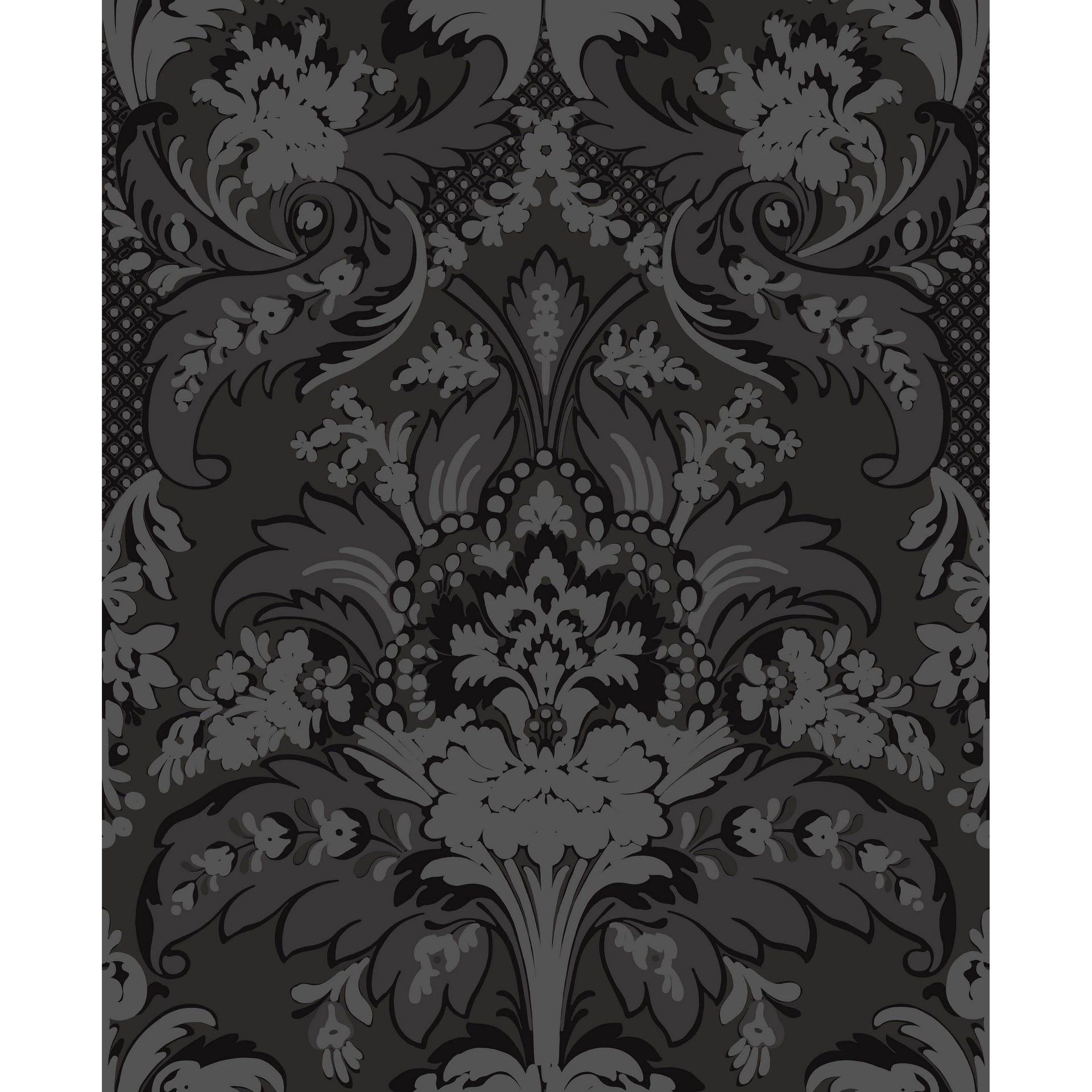 Cole & Son Aldwych Black And Graphite Wallpaper