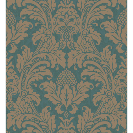Cole & Son BLAKE TEAL AND SILVER Wallpaper
