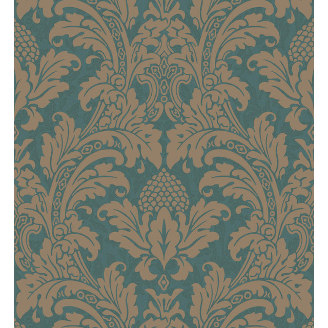 Cole & Son BLAKE TEAL AND SILVER Wallpaper