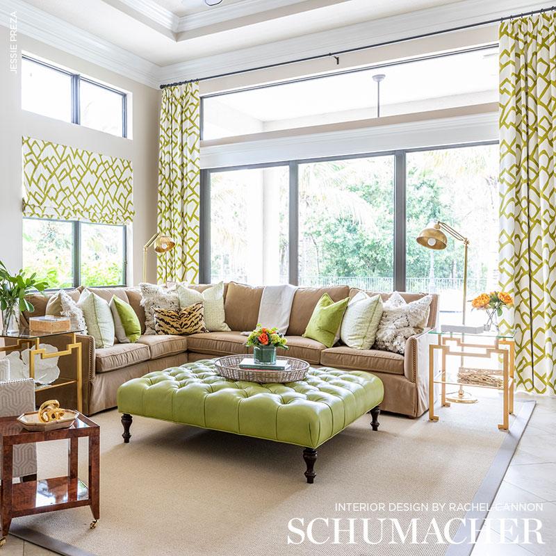 Schumacher Zimba Soft Chartreuse Fabric