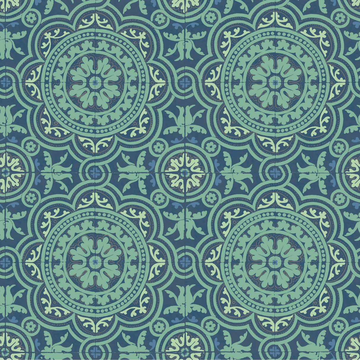 Cole & Son PICCADILLY TEAL AND GOLD Wallpaper