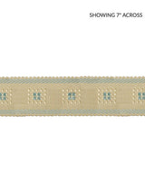 Scalamandre Sienese Braid Cream & Blue Trim