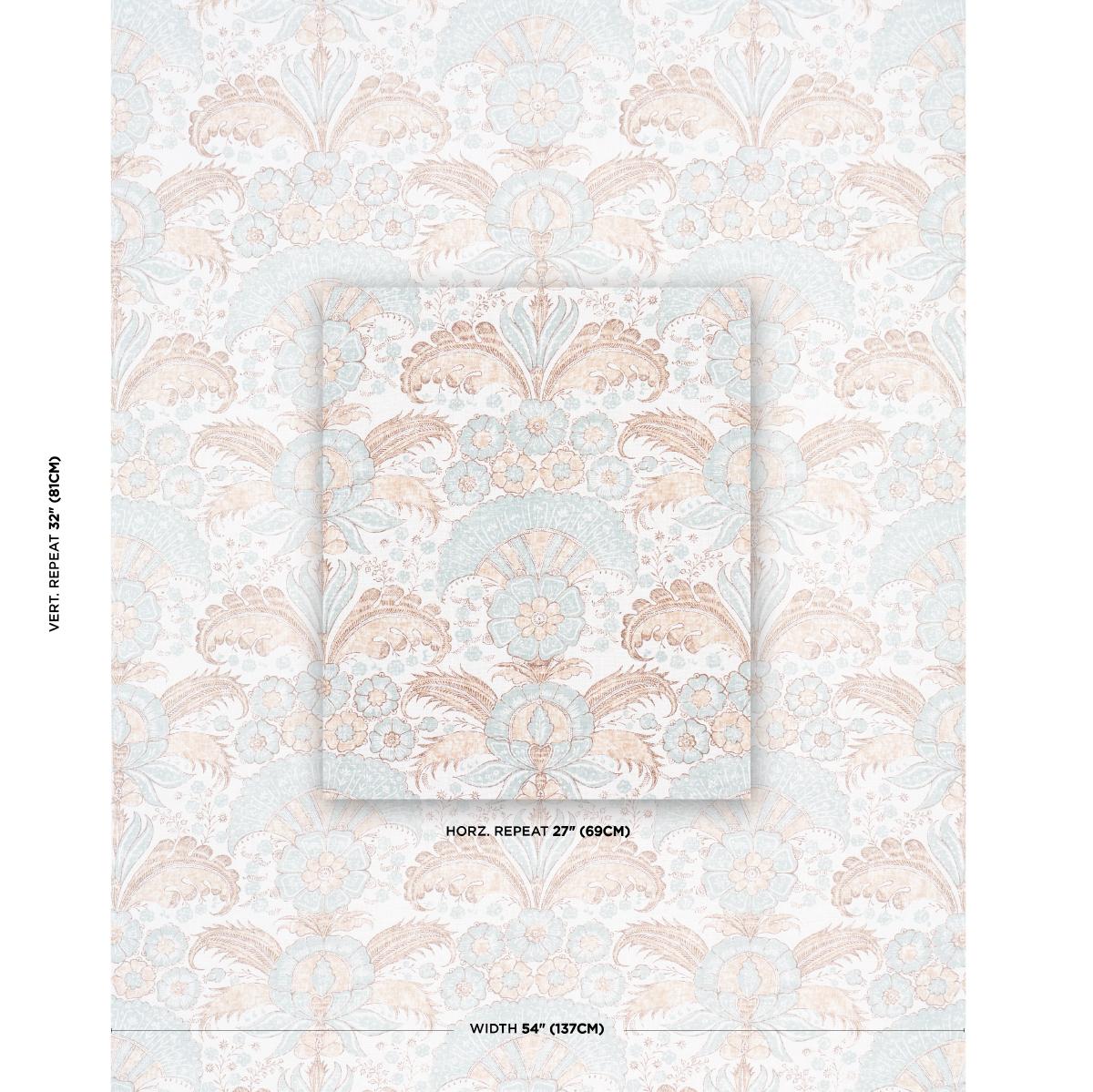 Schumacher Calicut Aqua Fabric