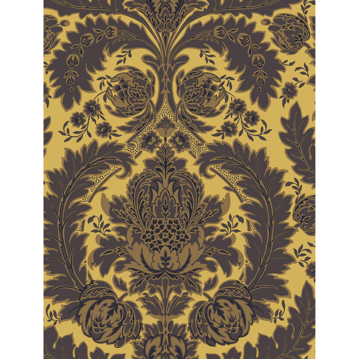 Cole & Son COLERIDGE YELLOW GOLD AND BLACK Wallpaper