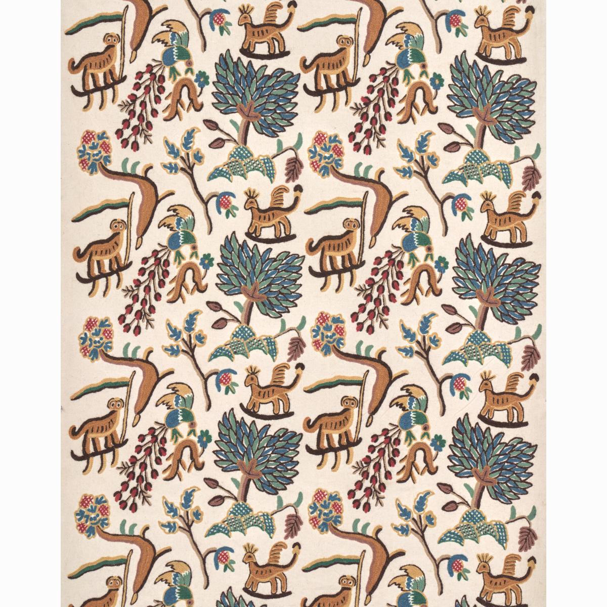 Schumacher Colonial Crewel Document Fabric