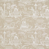Schumacher Bassano Embroidered Toile Linen Fabric