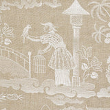 Schumacher Bassano Embroidered Toile Linen Fabric