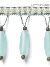 Scalamandre Vionnet Beaded Fringe Aquamarine Trim