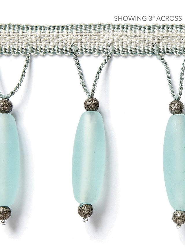 Scalamandre Vionnet Beaded Fringe Aquamarine Trim