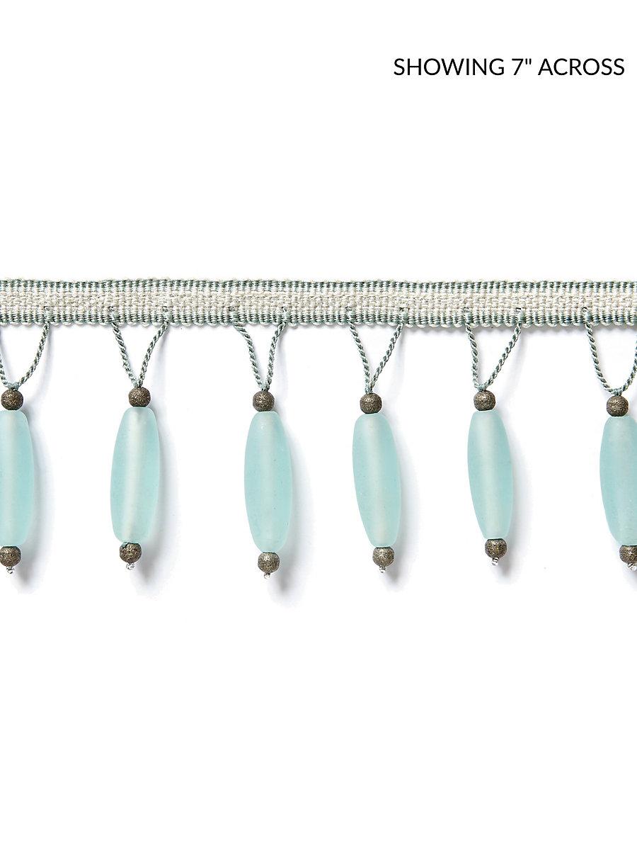 Scalamandre Vionnet Beaded Fringe Aquamarine Trim