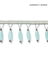 Scalamandre Vionnet Beaded Fringe Aquamarine Trim