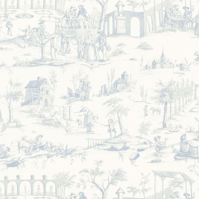 Schumacher Siena Toile Delft Fabric