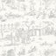 Schumacher Siena Toile Pewter Fabric