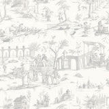 Schumacher Siena Toile Pewter Fabric