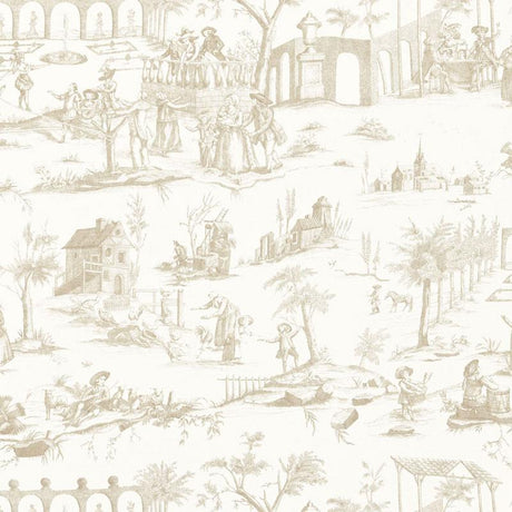 Schumacher Siena Toile Greige Fabric