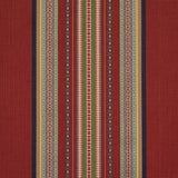 Schumacher Wellington Stripe Multi On Spice Fabric
