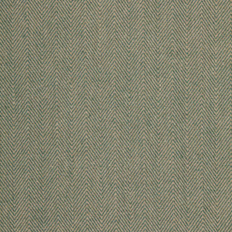 Schumacher Preston Linen Chevron Teal Fabric