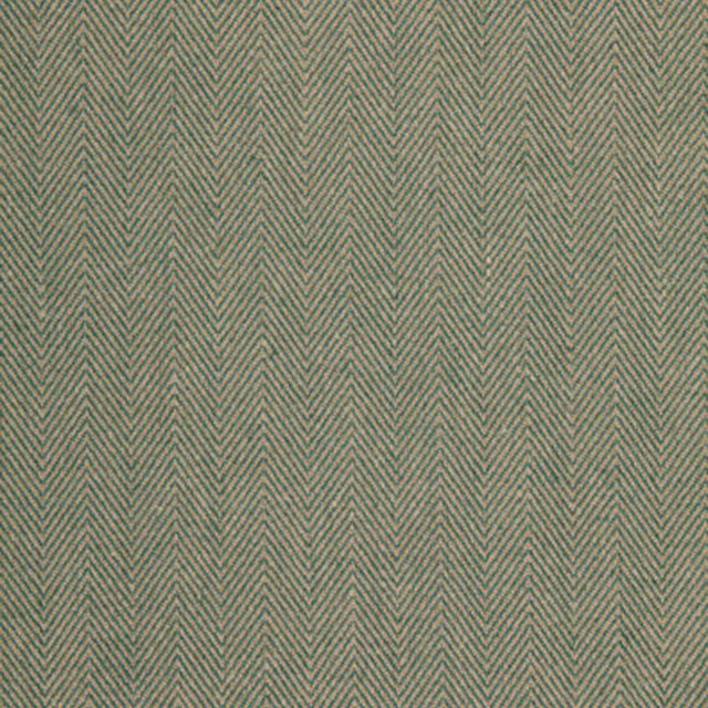 Schumacher Preston Linen Chevron Teal Fabric