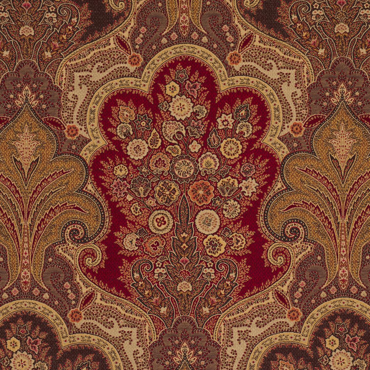 Schumacher New Castle Paisley Cranberry Fabric