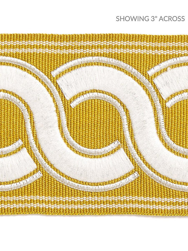 Scalamandre Guilloche Embroidered Tape Brass Trim