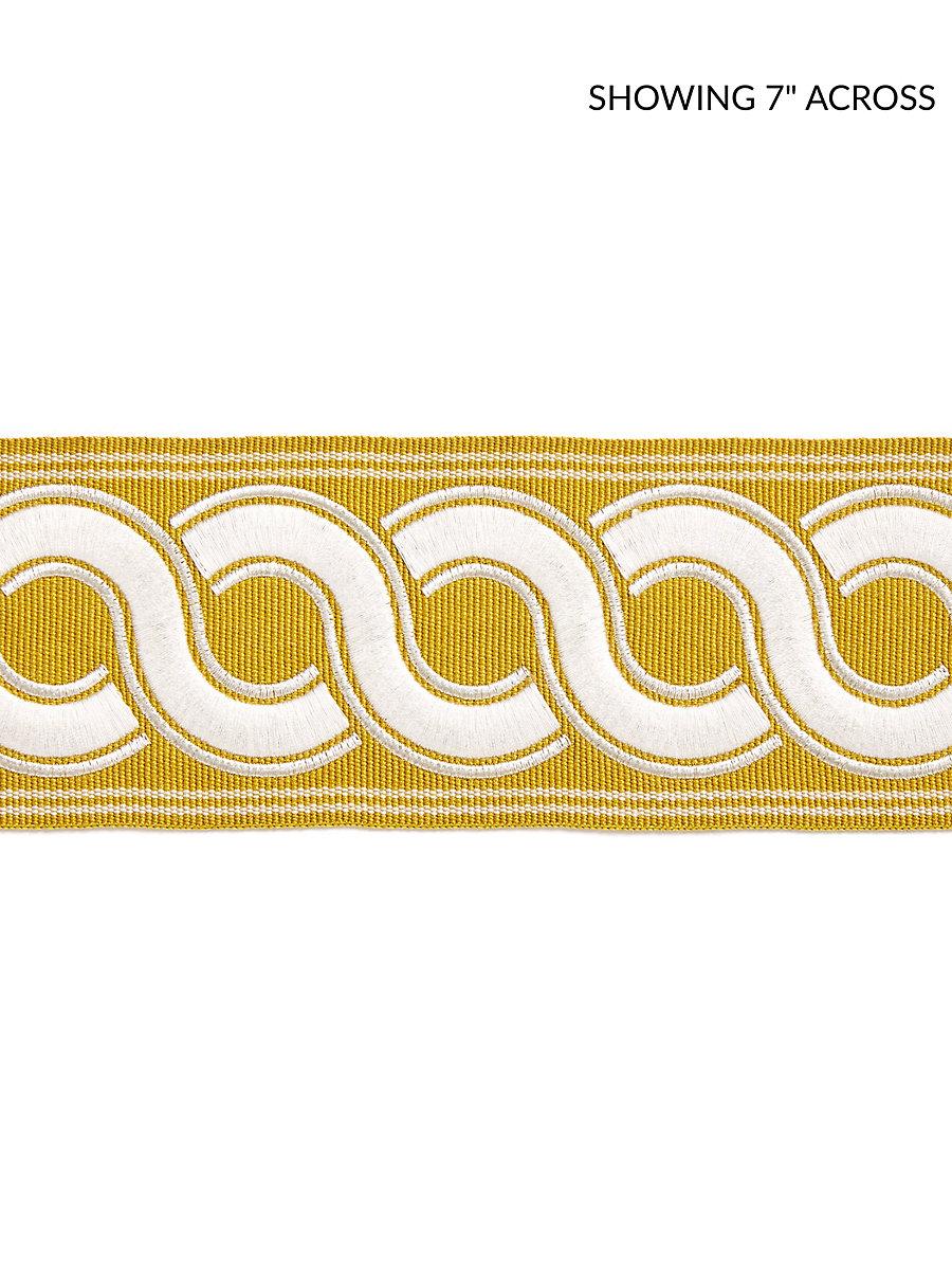 Scalamandre Guilloche Embroidered Tape Brass Trim