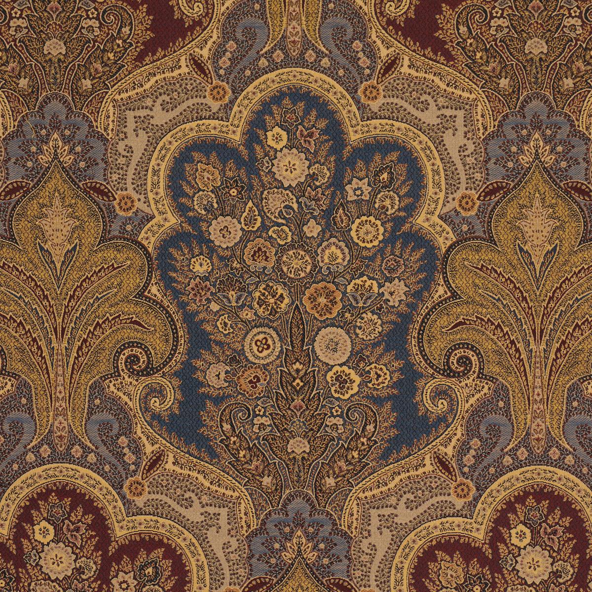 Schumacher New Castle Paisley Indigo Fabric
