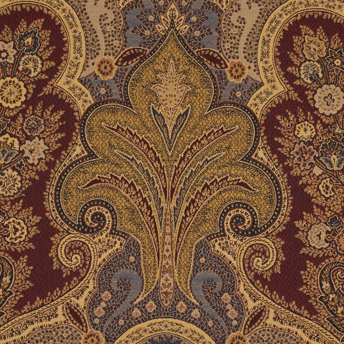 Schumacher New Castle Paisley Indigo Fabric