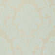Schumacher Firenze Linen Damask Aqua Fabric