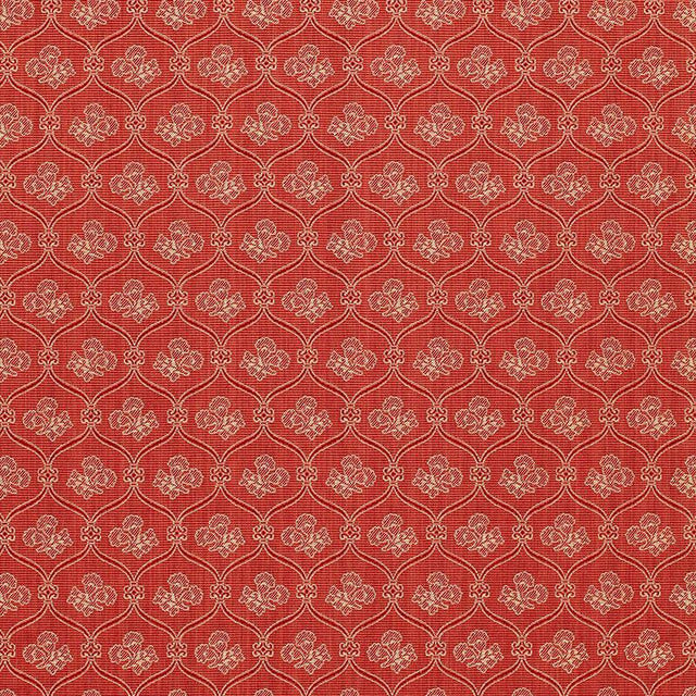 Schumacher Ashley Lattice Coral Fabric