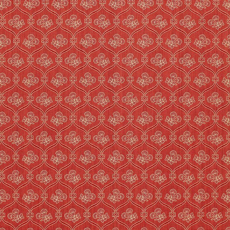 Schumacher Ashley Lattice Coral Fabric