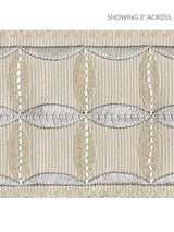 Scalamandre Fiori Embroidered Tape Flax Trim