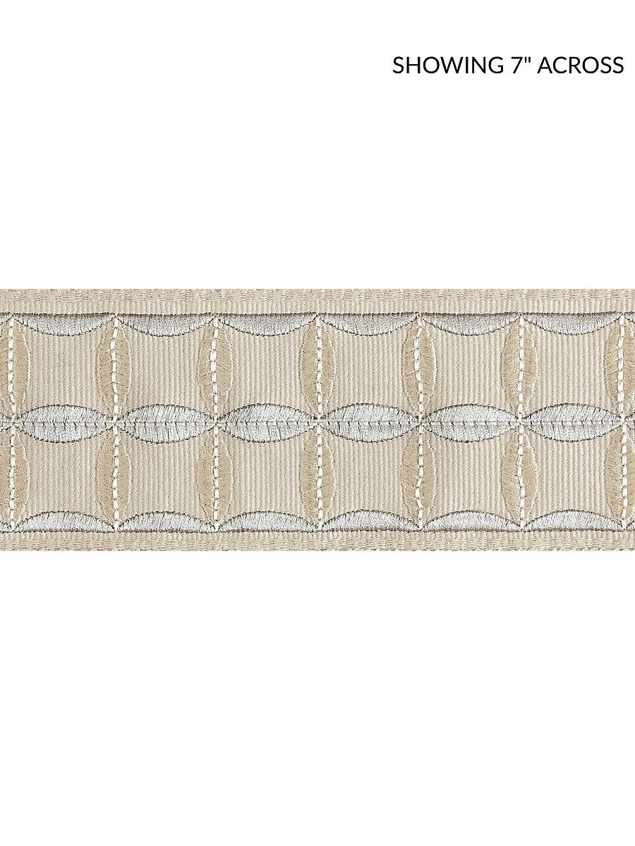 Scalamandre Fiori Embroidered Tape Flax Trim
