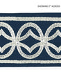Scalamandre Athena Embroidered Tape Navy Trim