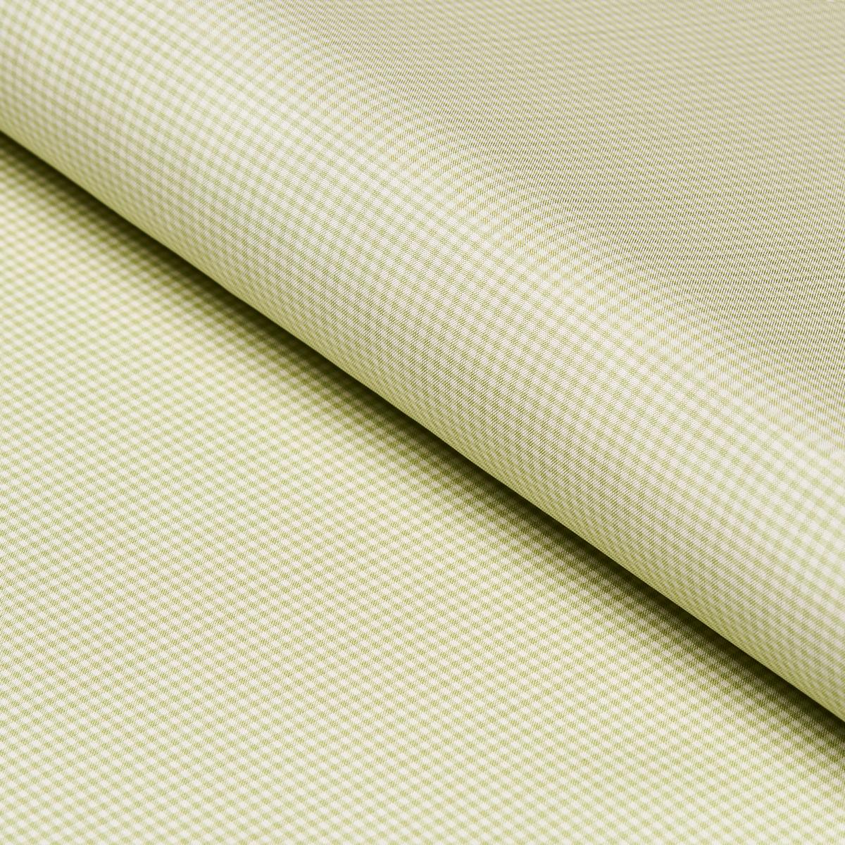 Schumacher Dalton Silk Gingham Leaf Fabric