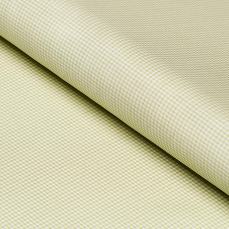 Schumacher Dalton Silk Gingham Leaf Fabric