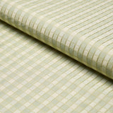 Schumacher Ingrid Silk Check Seaspray Fabric