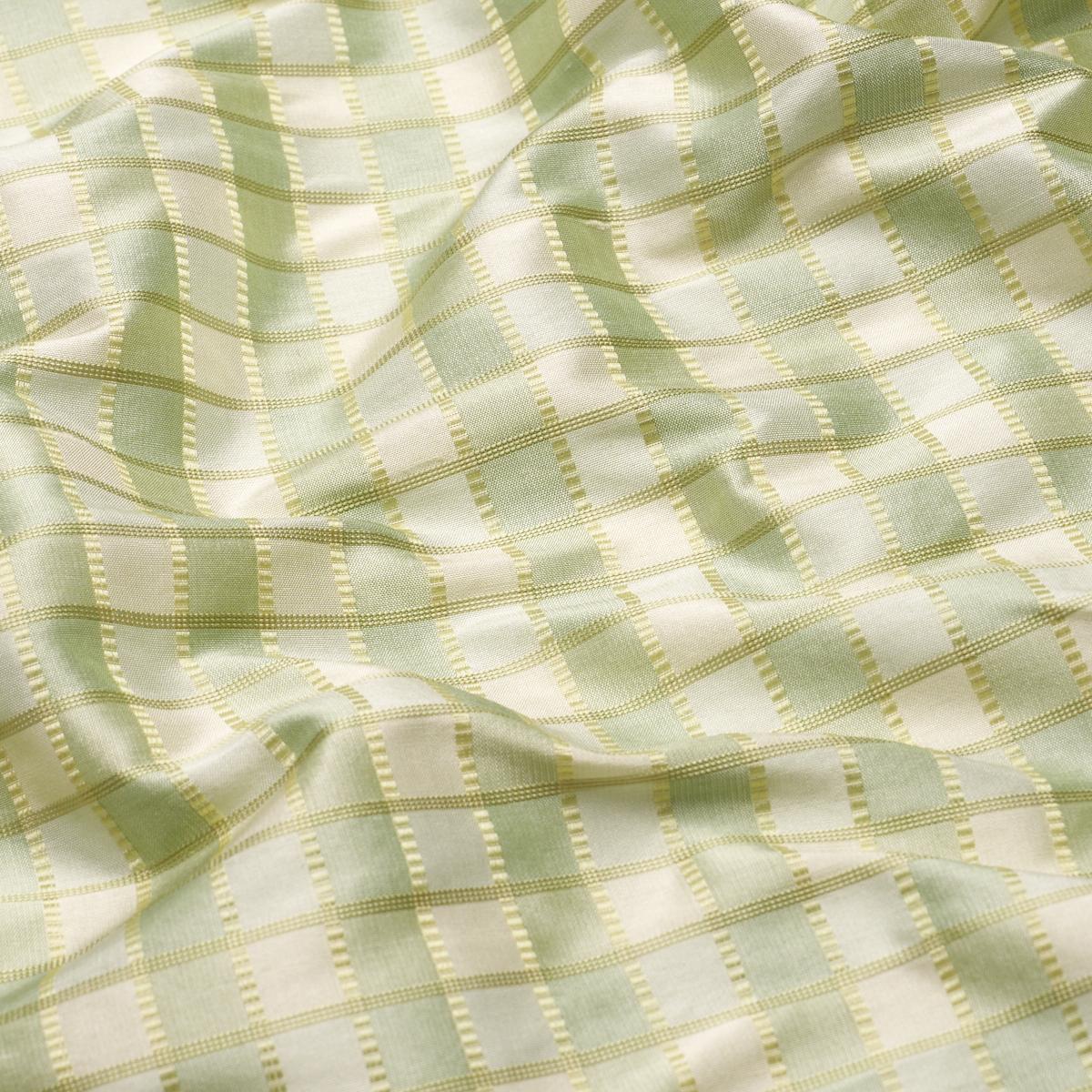 Schumacher Ingrid Silk Check Seaspray Fabric