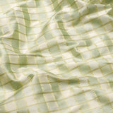 Schumacher Ingrid Silk Check Seaspray Fabric
